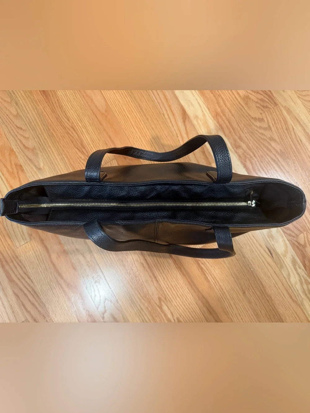 Onna Ehrlich Black Pebbled Leather Tote Shoulder Bag